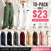 Women’s Lightweight Cargo Pants – Relaxed Fit with Multiple Pockets