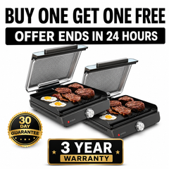 2-in-1 Indoor Electric Grill & Griddle – Versatile Cooking for Breakfast, BBQ & Everyday Meals