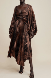 Acler Aurora Midi Dress in Bronze