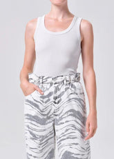 Agolde Poppy Tank in Bone