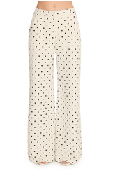 Amanda Uprichard Saddler Pants in Beige Black