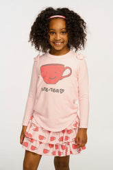 Chaser Cute Tea Long Sleeve in Rosy