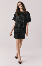 Chaser Jayde Mini Skirt in True Black