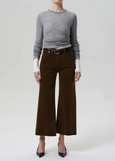 Citizen of Humanity Lyra Wide Leg Crop Corduroy In Manuka
