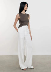 Enza Costa Linen Trouser in Undyed