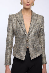 Generation Love Mara Tweed Jacket in Gold Multi