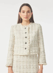 Gilner Farrar Livvy Jacket in Cream Tweed