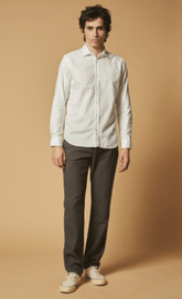 Hartford Tobby Pants in Petrol Houndstooth Blue