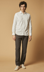 Hartford Tobby Pants in Petrol Houndstooth Blue