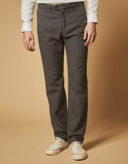 Hartford Tobby Pants in Petrol Houndstooth Blue