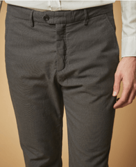 Hartford Tobby Pants in Petrol Houndstooth Blue