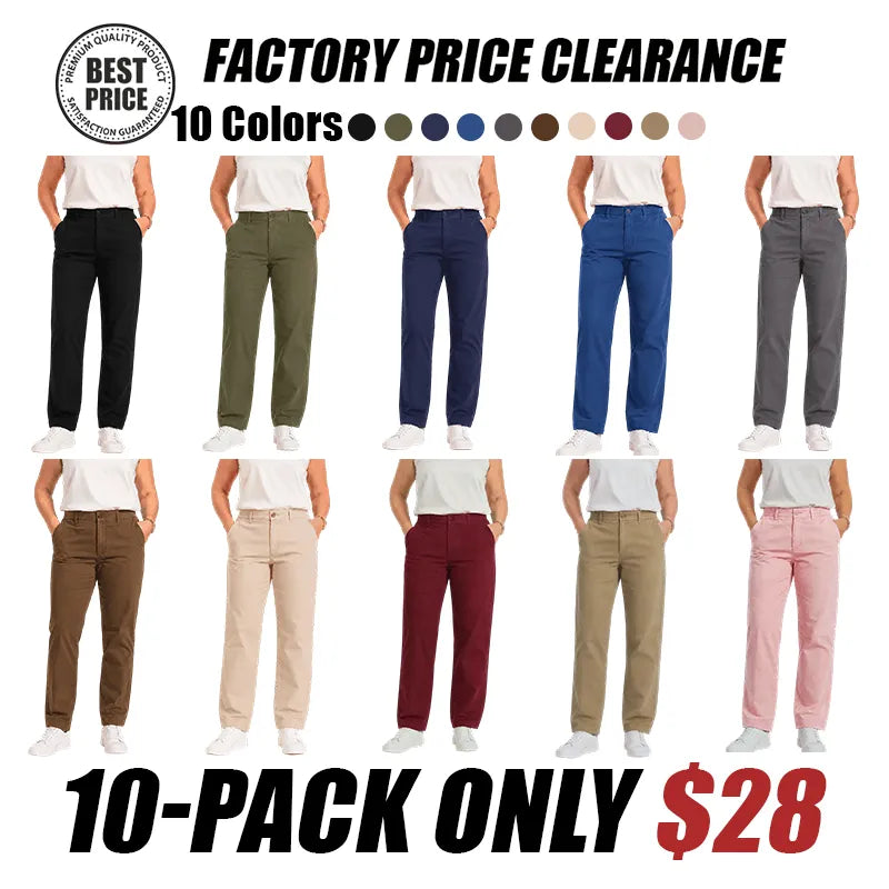 Women’s Multi-Pocket Stretch Pants – Comfortable Fit for Everyday Wear & Versatile Style