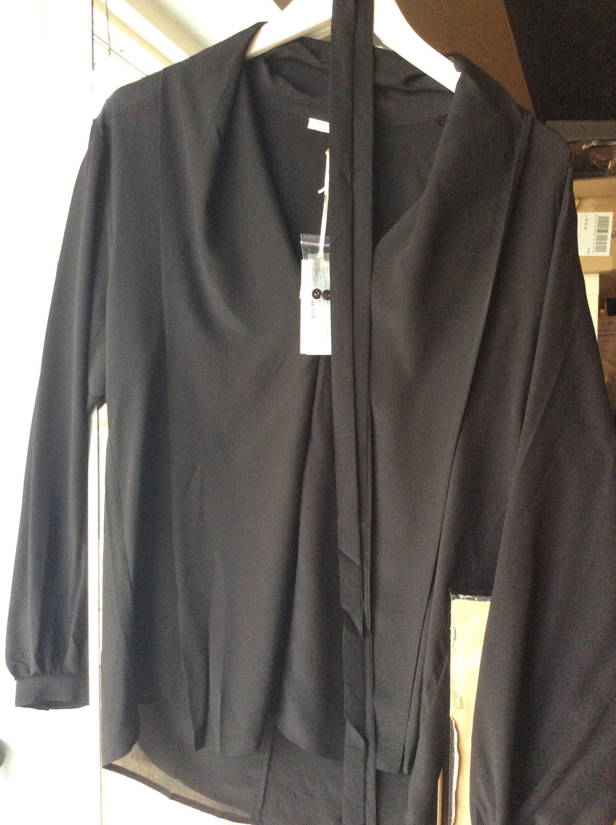 Golden Hawk silk jacket in black