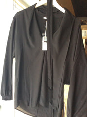 Golden Hawk silk jacket in black